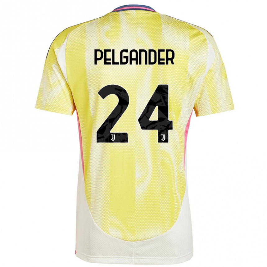 Hombre Fútbol Camiseta Elsa Pelgander #24 Amarillo Solar 2ª Equipación 2024/25