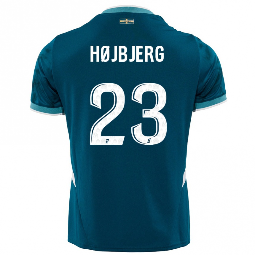 Hombre Fútbol Camiseta Pierre Emile Hojbjerg #23 Azul Turquesa 2ª Equipación 2024/25