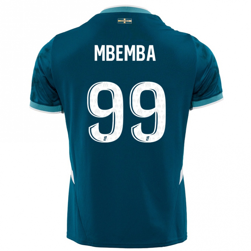 Hombre Fútbol Camiseta Chancel Mbemba #99 Azul Turquesa 2ª Equipación 2024/25