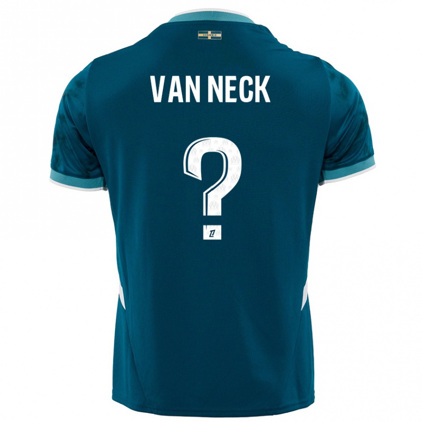 Hombre Fútbol Camiseta Jelle Van Neck #0 Azul Turquesa 2ª Equipación 2024/25