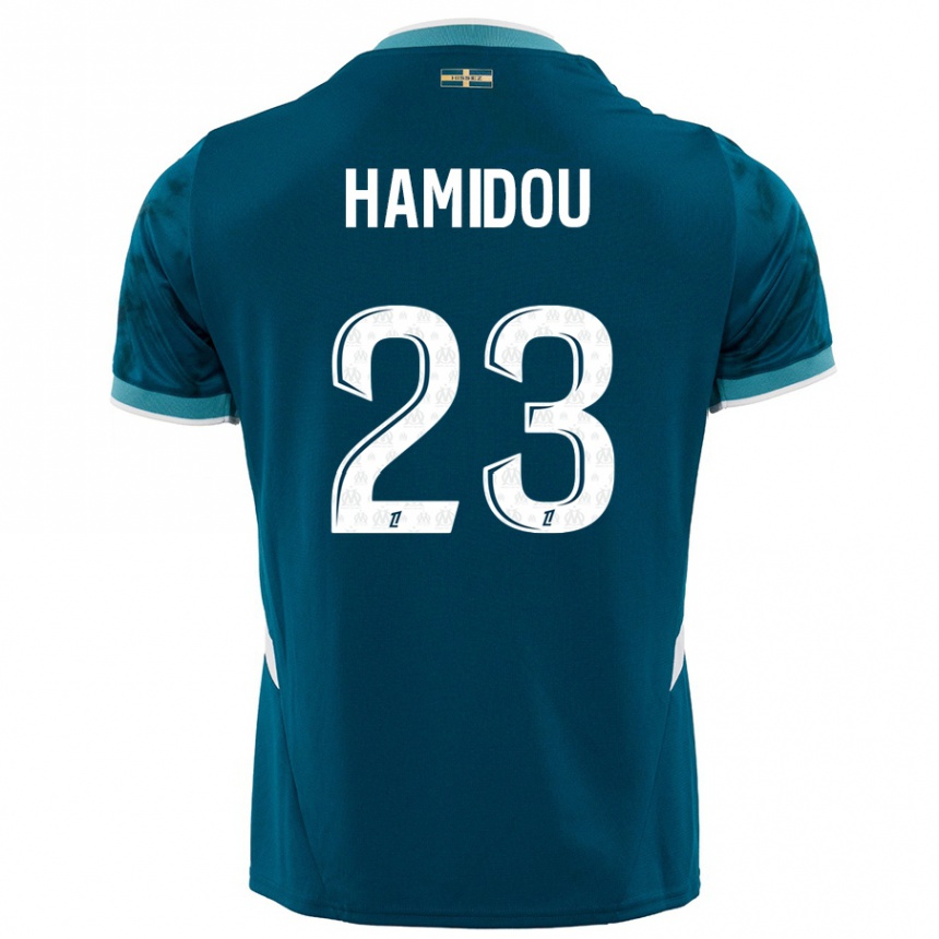 Hombre Fútbol Camiseta Jamila Hamidou #23 Azul Turquesa 2ª Equipación 2024/25