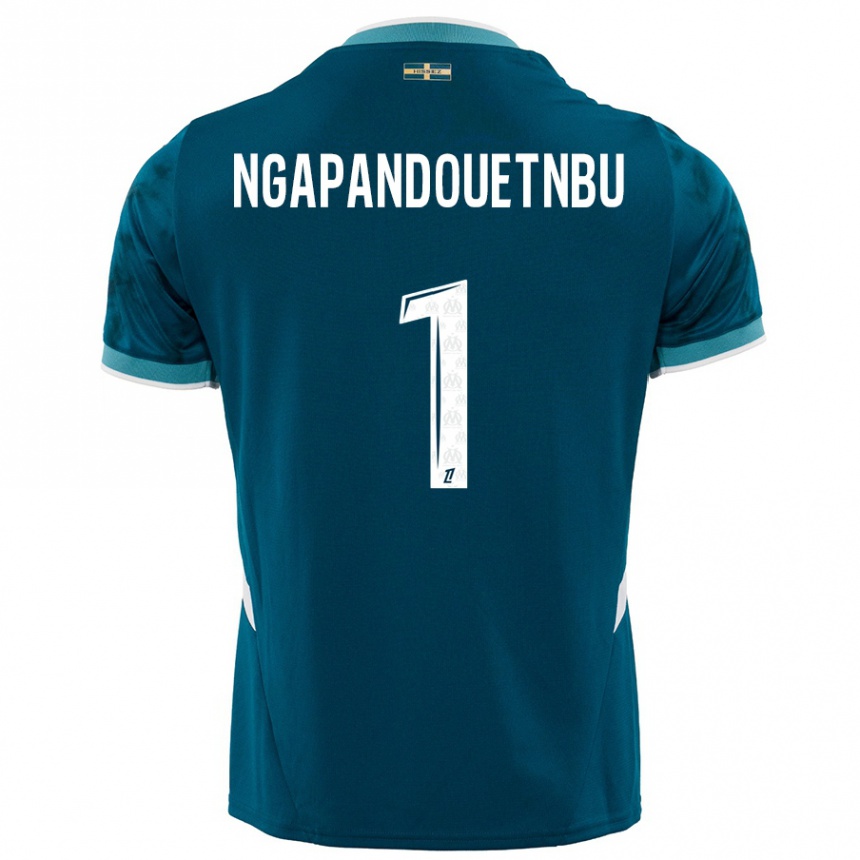 Hombre Fútbol Camiseta Simon Ngapandouetnbu #1 Azul Turquesa 2ª Equipación 2024/25