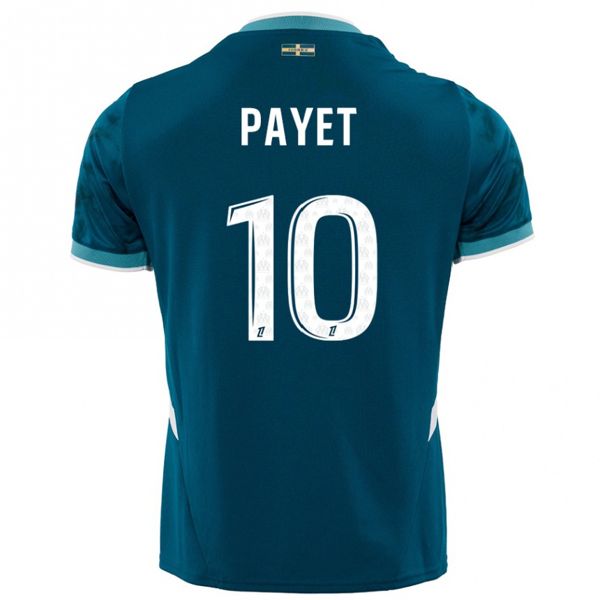 Hombre Fútbol Camiseta Dimitri Payet #10 Azul Turquesa 2ª Equipación 2024/25