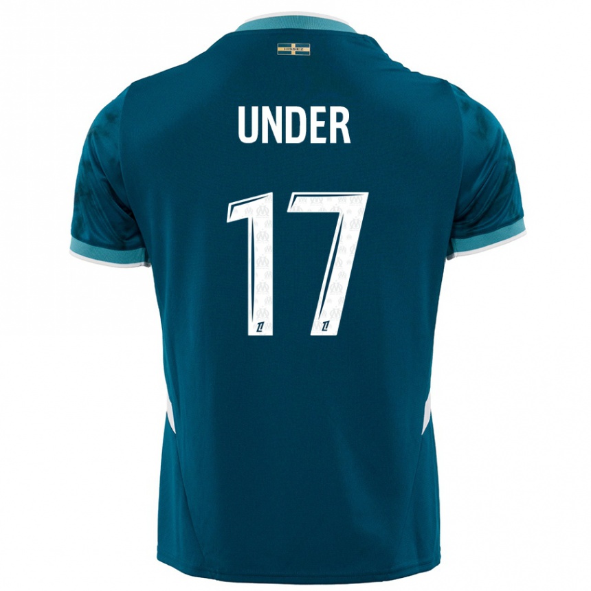 Hombre Fútbol Camiseta Cengiz Under #17 Azul Turquesa 2ª Equipación 2024/25