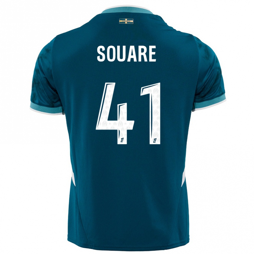 Hombre Fútbol Camiseta Cheick Souare #41 Azul Turquesa 2ª Equipación 2024/25