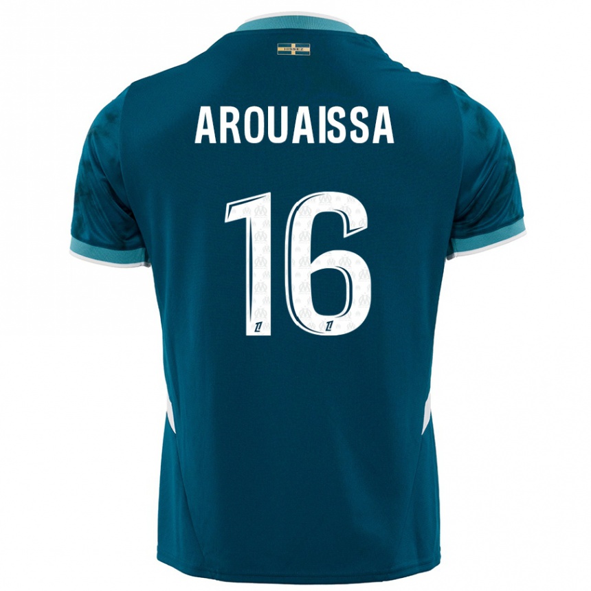 Hombre Fútbol Camiseta Ines Arouaissa #16 Azul Turquesa 2ª Equipación 2024/25