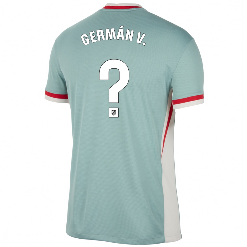 Hombre Fútbol Camiseta German Valera #0 Beige Claro Azul 2ª Equipación 2024/25