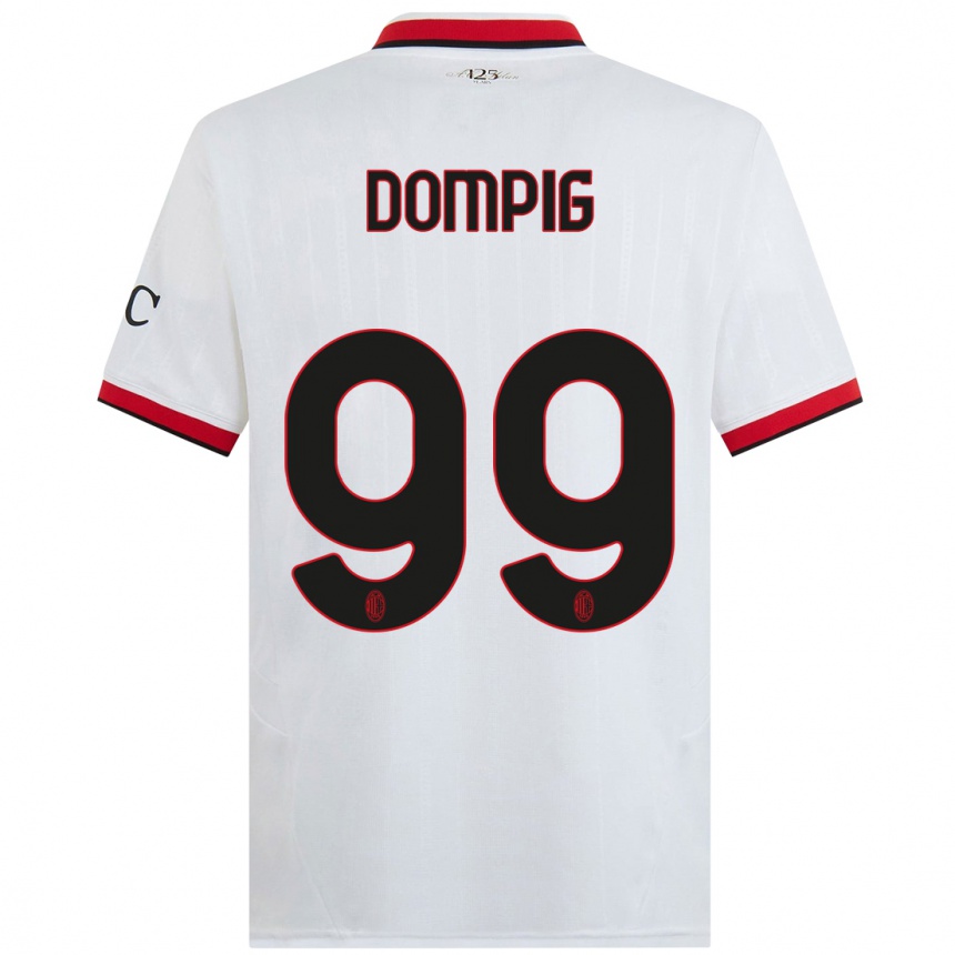 Hombre Fútbol Camiseta Chanté Dompig #99 Blanco Negro Rojo 2ª Equipación 2024/25