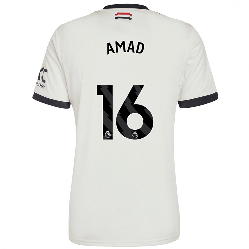 Hombre Fútbol Camiseta Amad Diallo #16 Blanquecino Equipación Tercera 2024/25