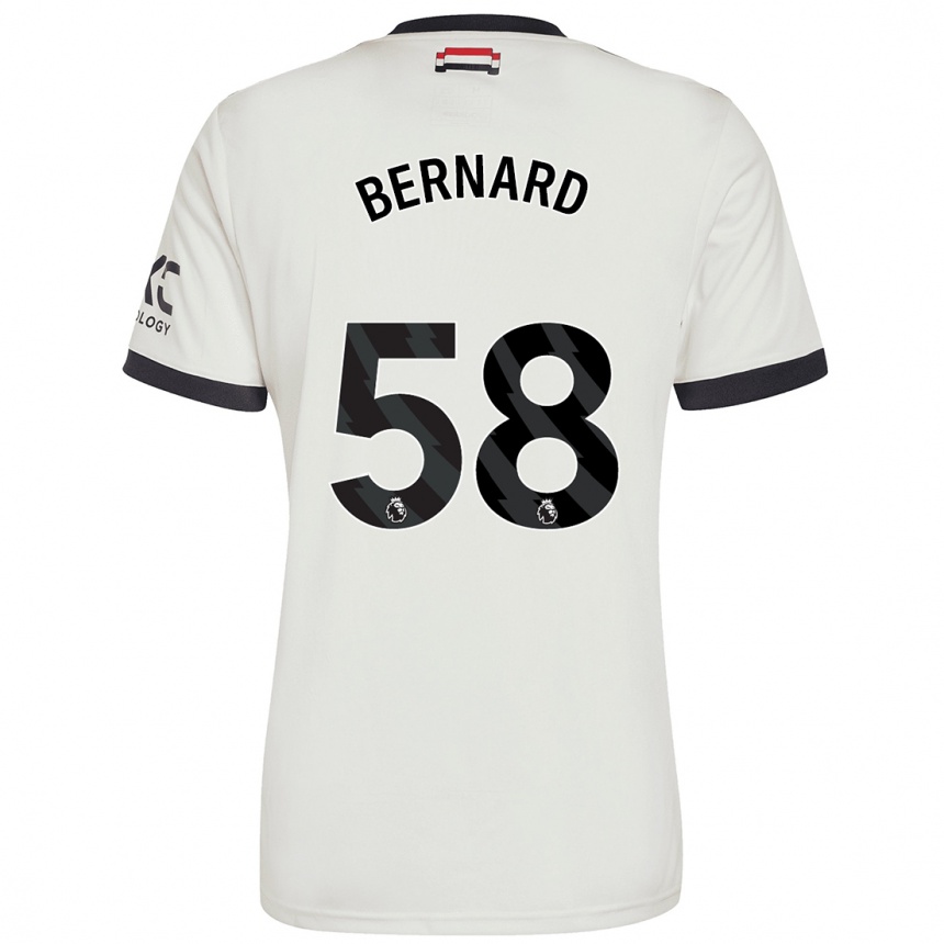 Hombre Fútbol Camiseta Bernard #58 Blanquecino Equipación Tercera 2024/25