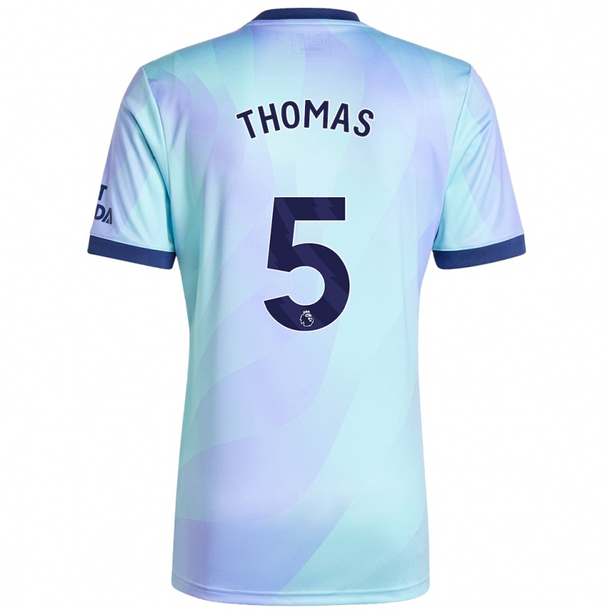 Hombre Fútbol Camiseta Thomas Partey #5 Agua Equipación Tercera 2024/25