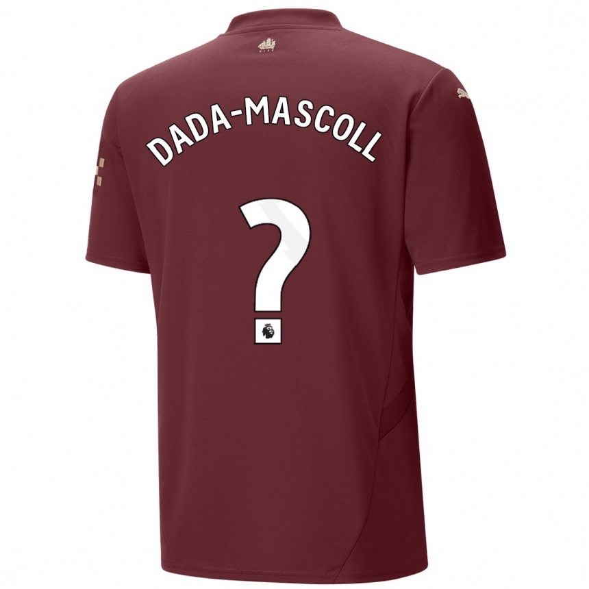 Hombre Fútbol Camiseta Isaiah Dada-Mascoll #0 Granate Equipación Tercera 2024/25