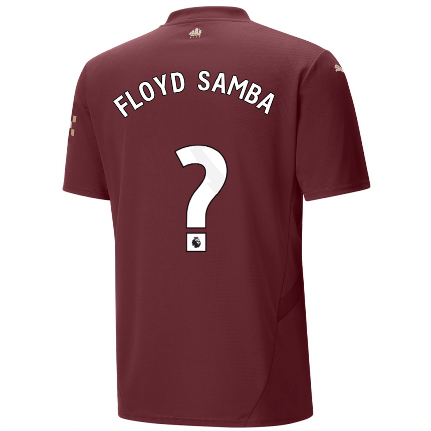 Hombre Fútbol Camiseta Floyd Samba #0 Granate Equipación Tercera 2024/25