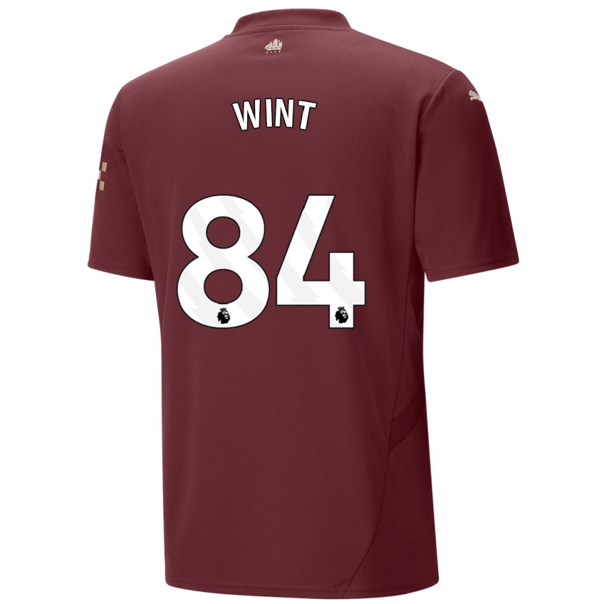 Hombre Fútbol Camiseta Jack Wint #84 Granate Equipación Tercera 2024/25