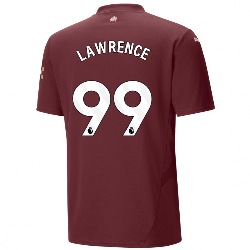 Hombre Fútbol Camiseta Emilio Lawrence #99 Granate Equipación Tercera 2024/25