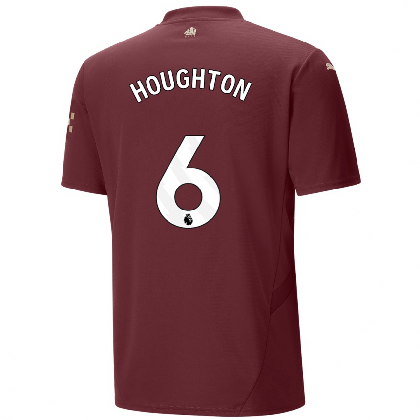 Hombre Fútbol Camiseta Steph Houghton #6 Granate Equipación Tercera 2024/25