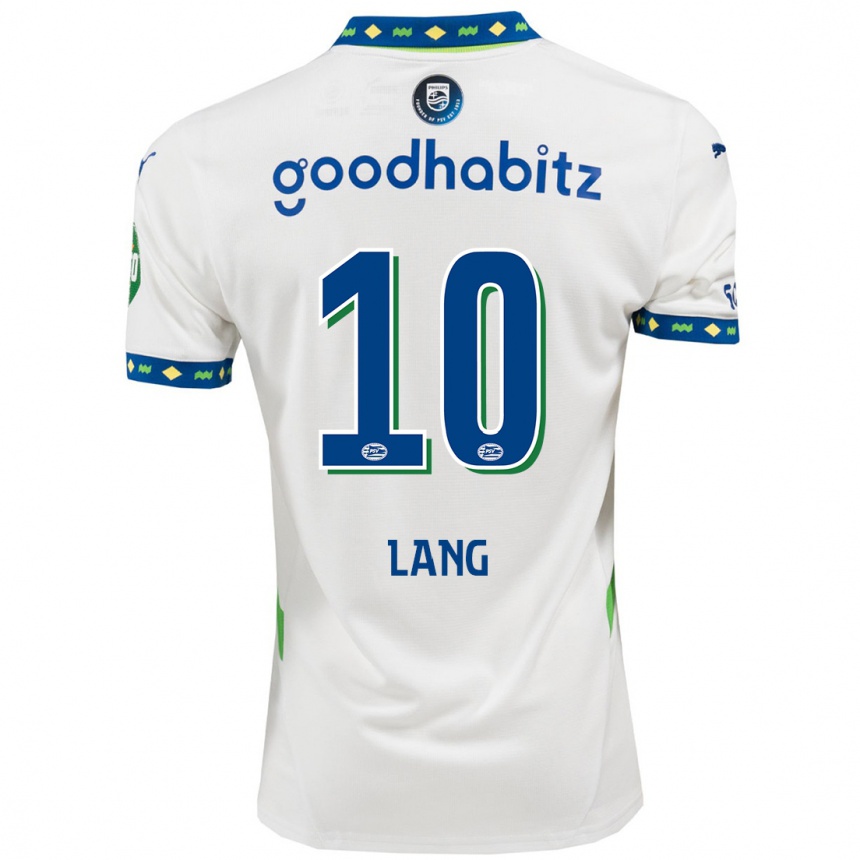 Hombre Fútbol Camiseta Noa Lang #10 Blanco Azul Oscuro Equipación Tercera 2024/25