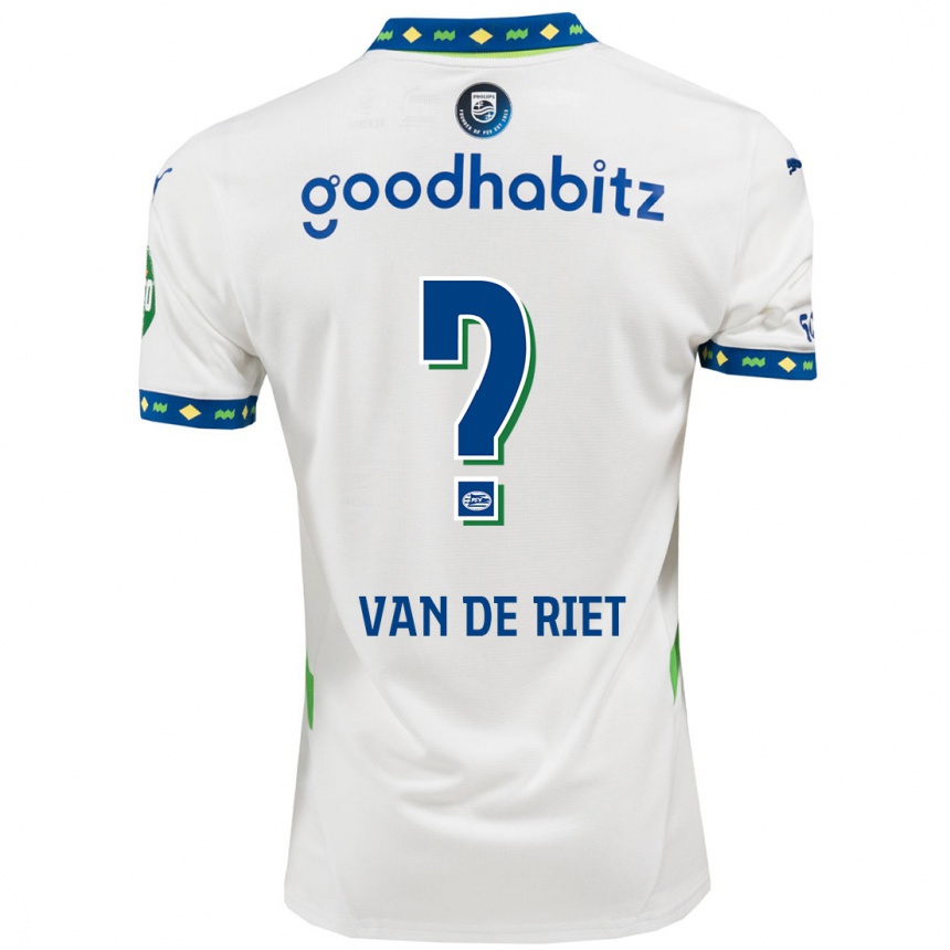 Hombre Fútbol Camiseta Raf Van De Riet #0 Blanco Azul Oscuro Equipación Tercera 2024/25