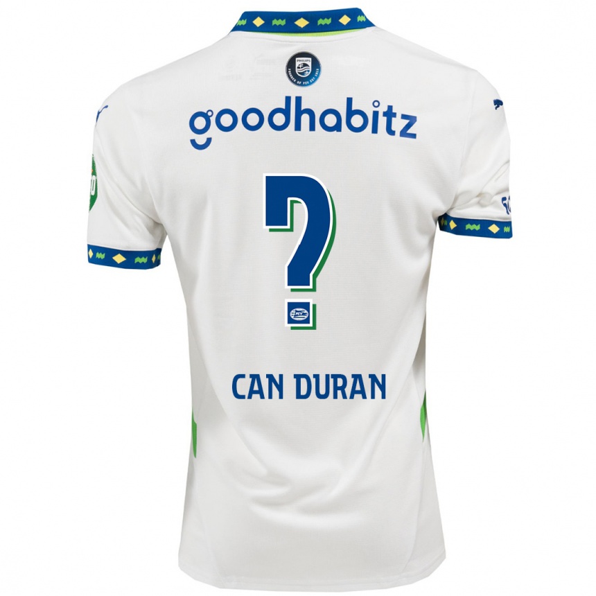 Hombre Fútbol Camiseta Emre Can Duran #0 Blanco Azul Oscuro Equipación Tercera 2024/25