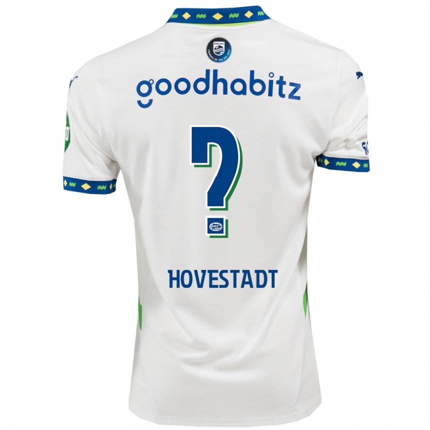 Hombre Fútbol Camiseta Mike Hovestadt #0 Blanco Azul Oscuro Equipación Tercera 2024/25