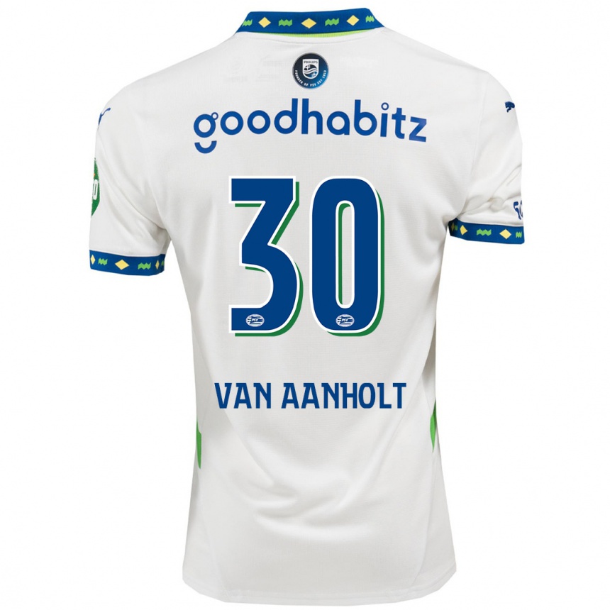 Hombre Fútbol Camiseta Patrick Van Aanholt #30 Blanco Azul Oscuro Equipación Tercera 2024/25