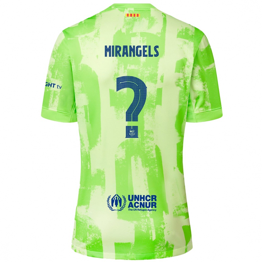 Hombre Fútbol Camiseta Xavi Miràngels #0 Lima Equipación Tercera 2024/25