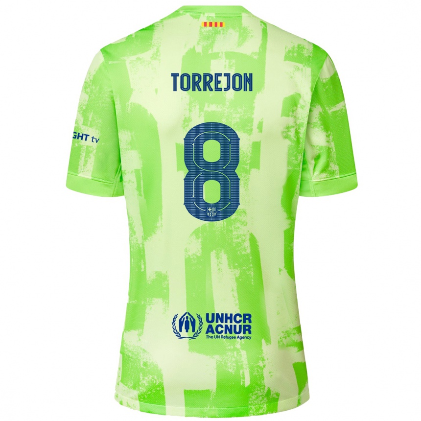 Hombre Fútbol Camiseta Marta Torrejón #8 Lima Equipación Tercera 2024/25