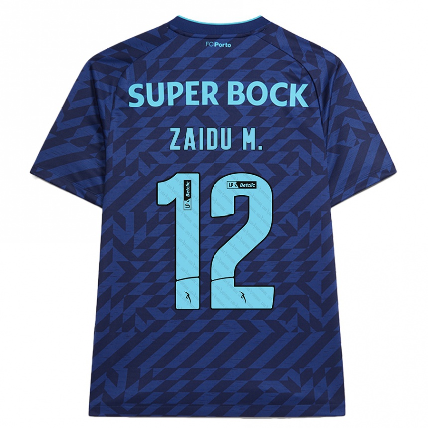 Hombre Fútbol Camiseta Zaidu #12 Azul Marino Equipación Tercera 2024/25