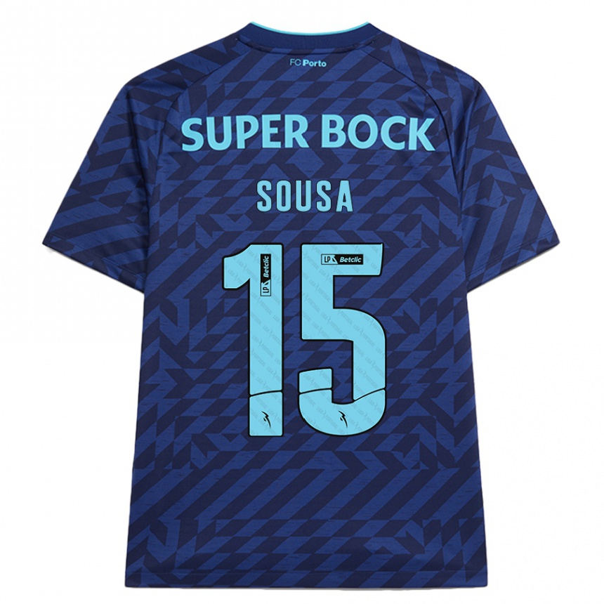 Hombre Fútbol Camiseta Vasco Sousa #15 Azul Marino Equipación Tercera 2024/25