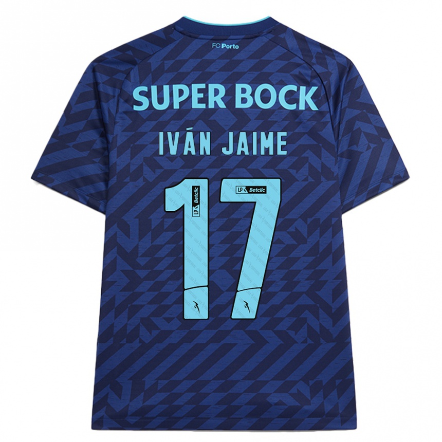 Hombre Fútbol Camiseta Iván Jaime #17 Azul Marino Equipación Tercera 2024/25