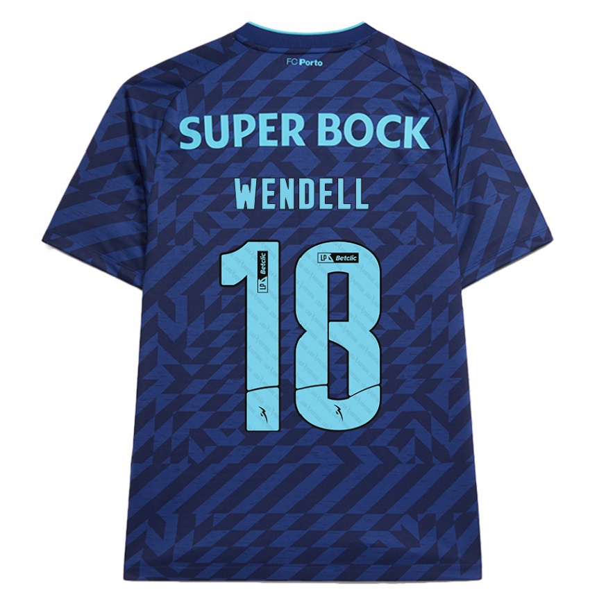 Hombre Fútbol Camiseta Wendell #18 Azul Marino Equipación Tercera 2024/25