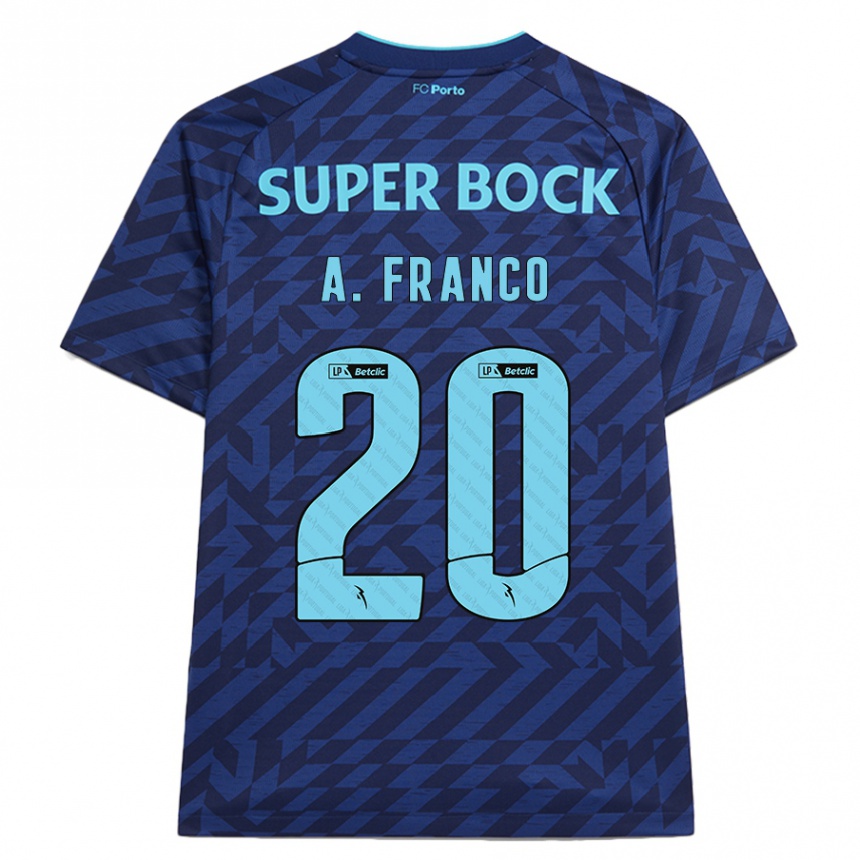 Hombre Fútbol Camiseta André Franco #20 Azul Marino Equipación Tercera 2024/25