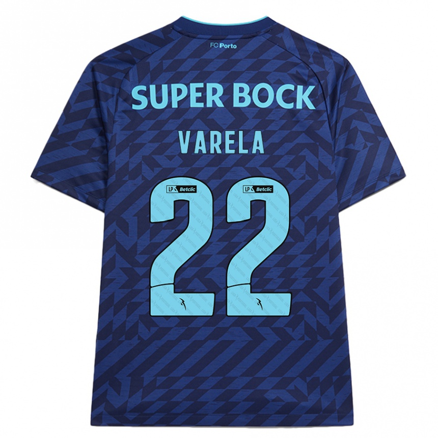 Hombre Fútbol Camiseta Alan Varela #22 Azul Marino Equipación Tercera 2024/25