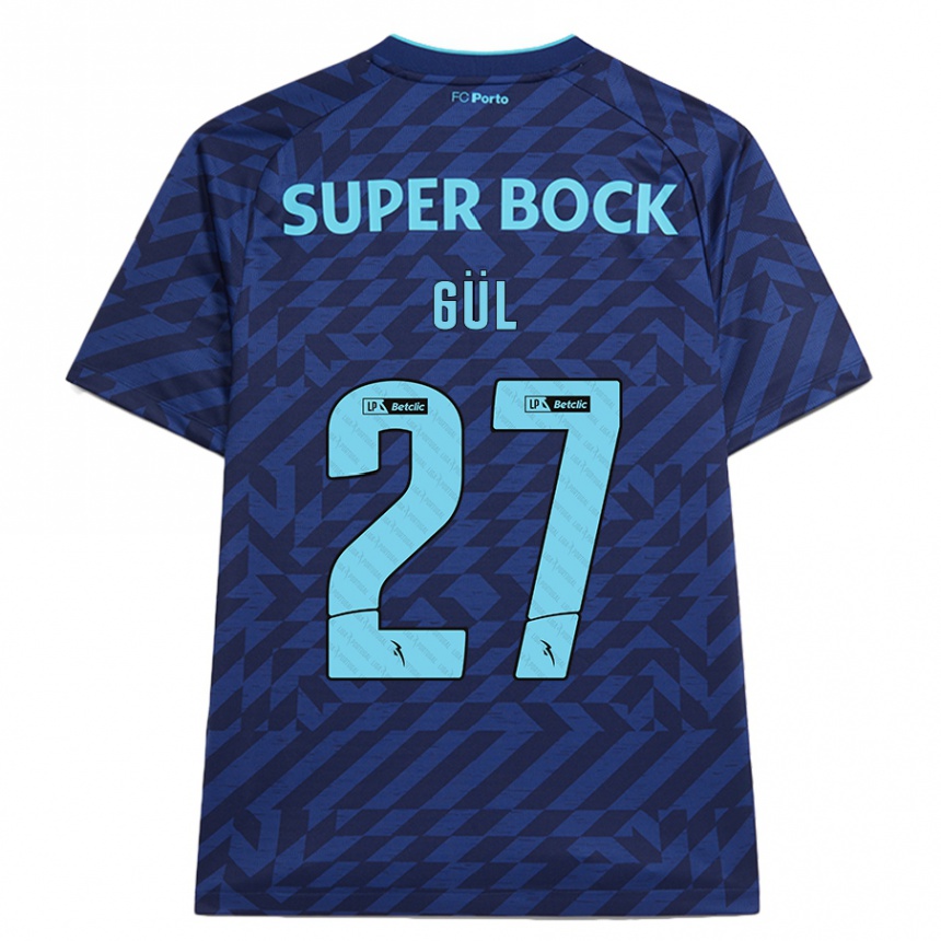 Hombre Fútbol Camiseta Deniz Gül #27 Azul Marino Equipación Tercera 2024/25