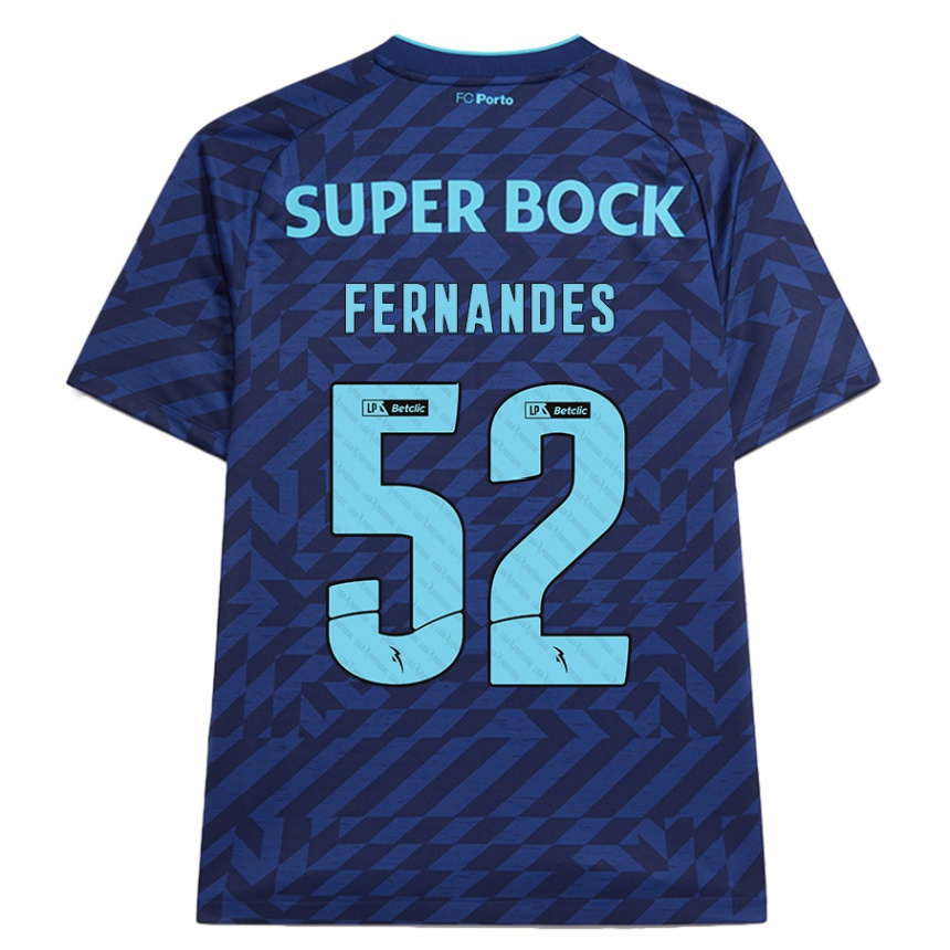 Hombre Fútbol Camiseta Martim Fernandes #52 Azul Marino Equipación Tercera 2024/25