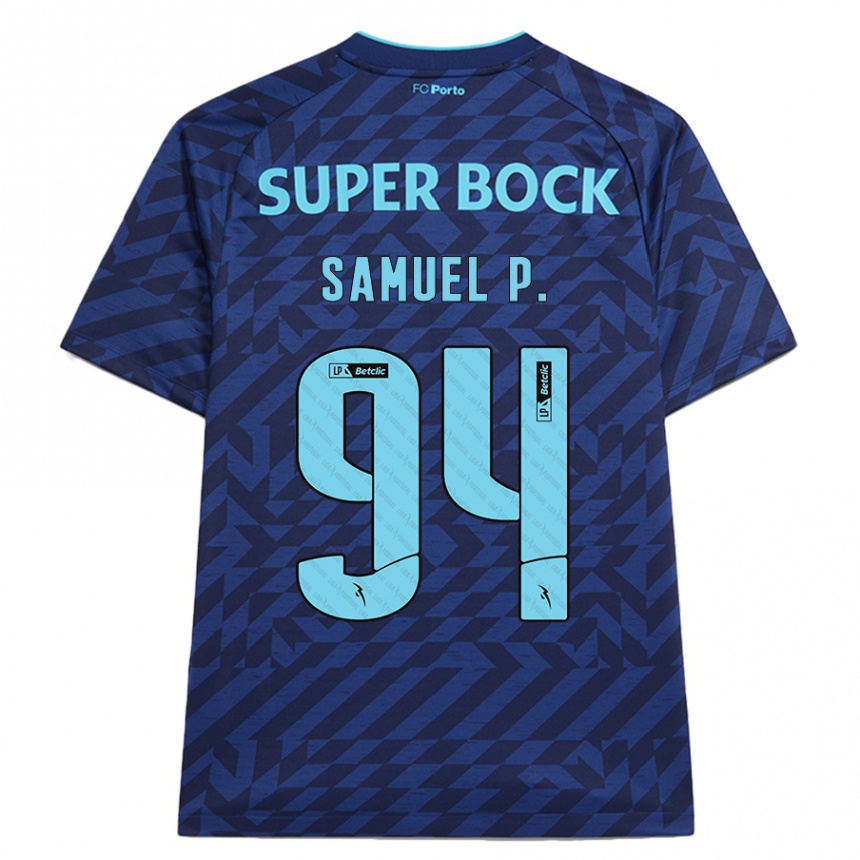 Hombre Fútbol Camiseta Samuel Portugal #94 Azul Marino Equipación Tercera 2024/25