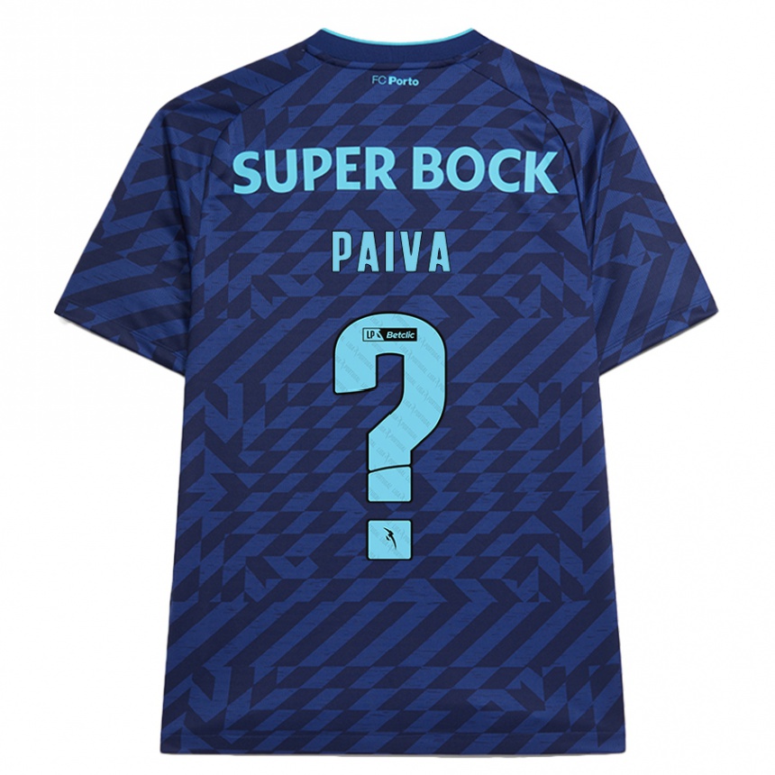 Hombre Fútbol Camiseta Gonçalo Paiva #0 Azul Marino Equipación Tercera 2024/25