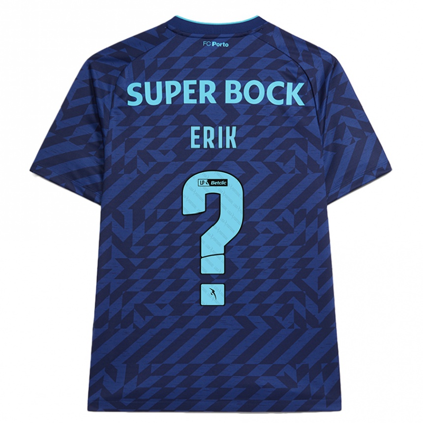 Hombre Fútbol Camiseta Erik #0 Azul Marino Equipación Tercera 2024/25