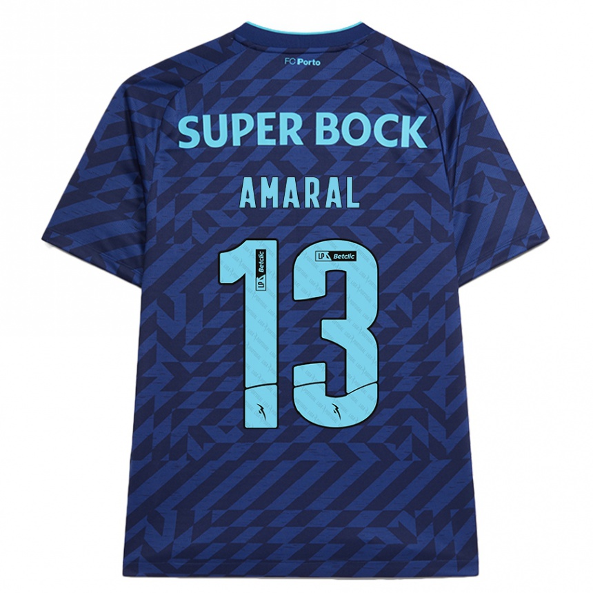 Hombre Fútbol Camiseta Fábio Amaral #13 Azul Marino Equipación Tercera 2024/25