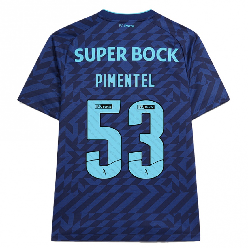 Hombre Fútbol Camiseta Eric Pimentel #53 Azul Marino Equipación Tercera 2024/25