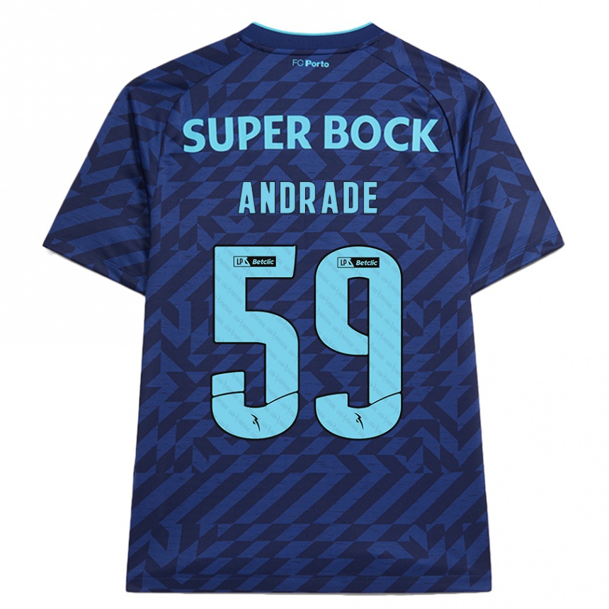 Hombre Fútbol Camiseta Tiago Andrade #59 Azul Marino Equipación Tercera 2024/25