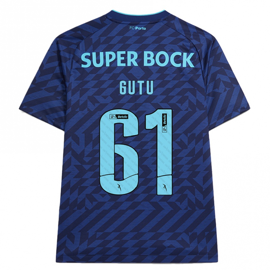 Hombre Fútbol Camiseta Denis Gutu #61 Azul Marino Equipación Tercera 2024/25