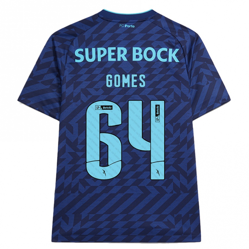 Hombre Fútbol Camiseta Luís Gomes #64 Azul Marino Equipación Tercera 2024/25