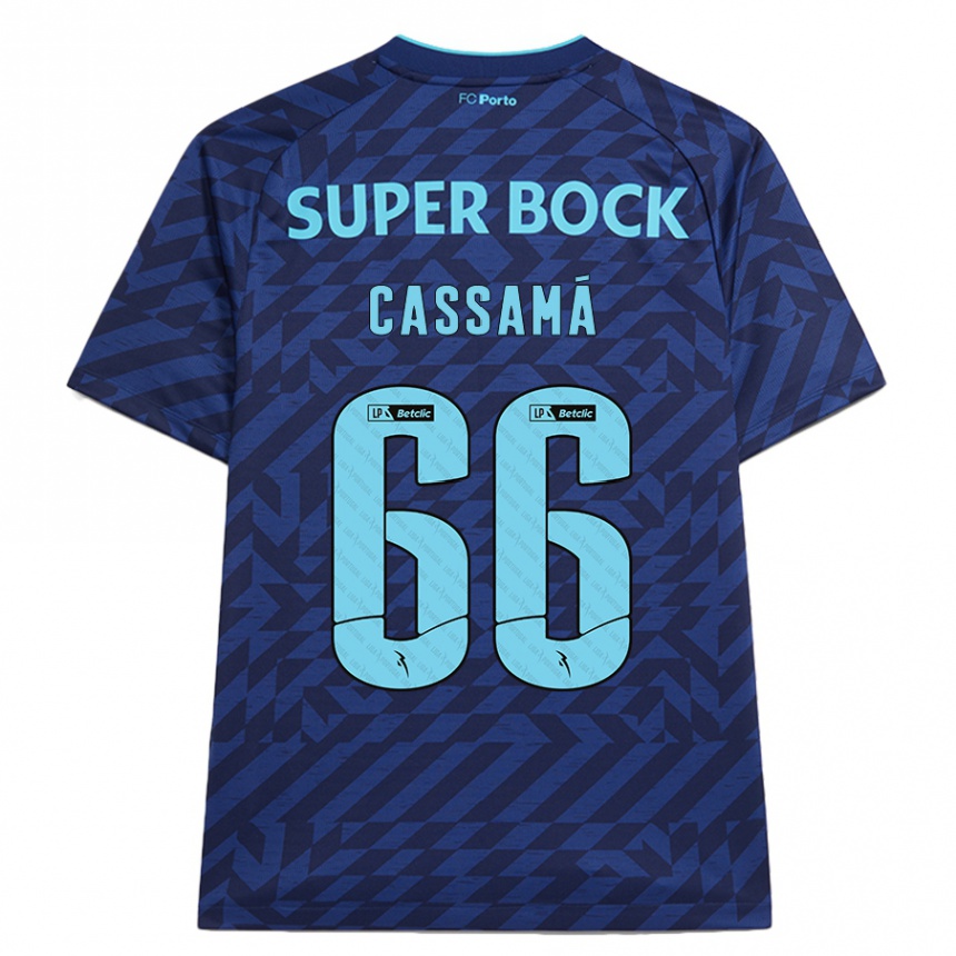 Hombre Fútbol Camiseta Adramane Cassamá #66 Azul Marino Equipación Tercera 2024/25