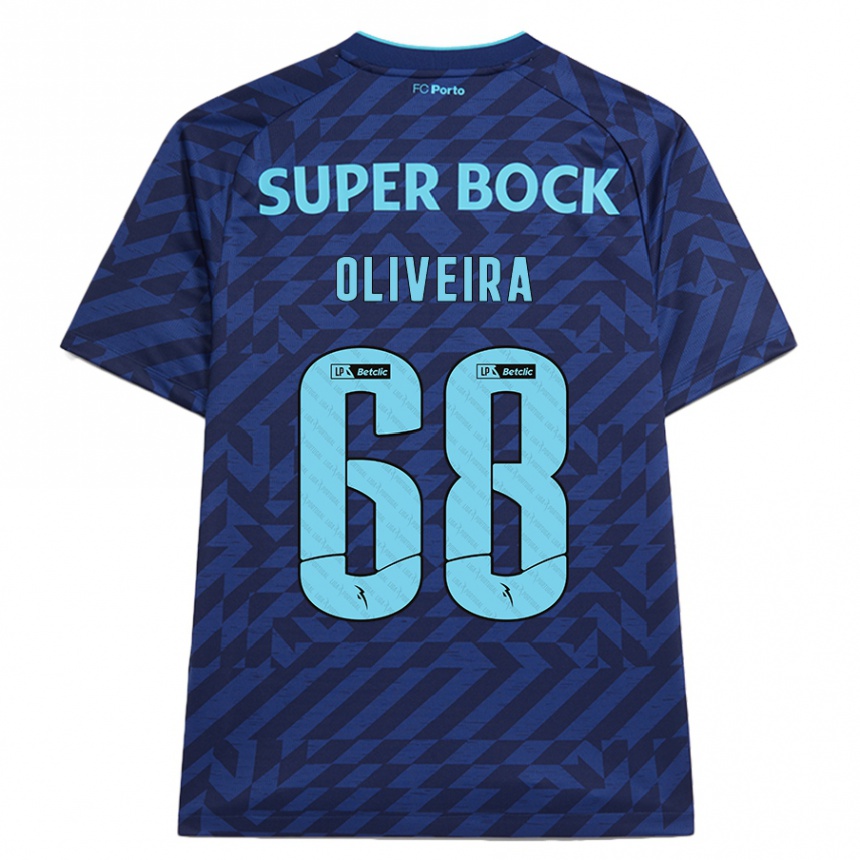 Hombre Fútbol Camiseta André Oliveira #68 Azul Marino Equipación Tercera 2024/25