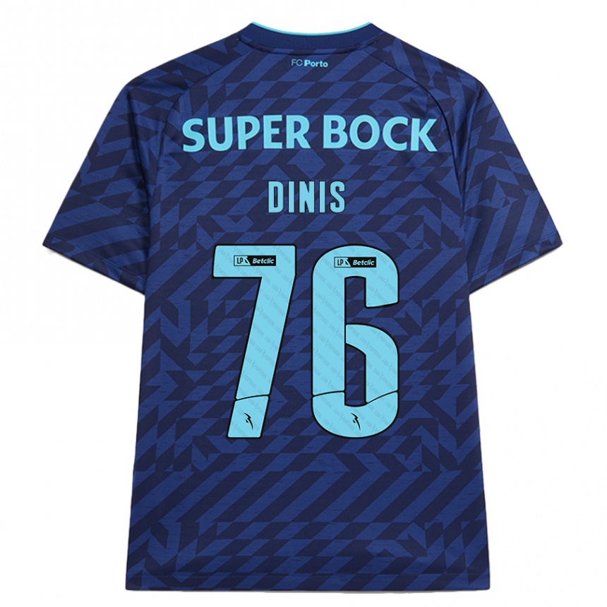 Hombre Fútbol Camiseta Dinis #76 Azul Marino Equipación Tercera 2024/25