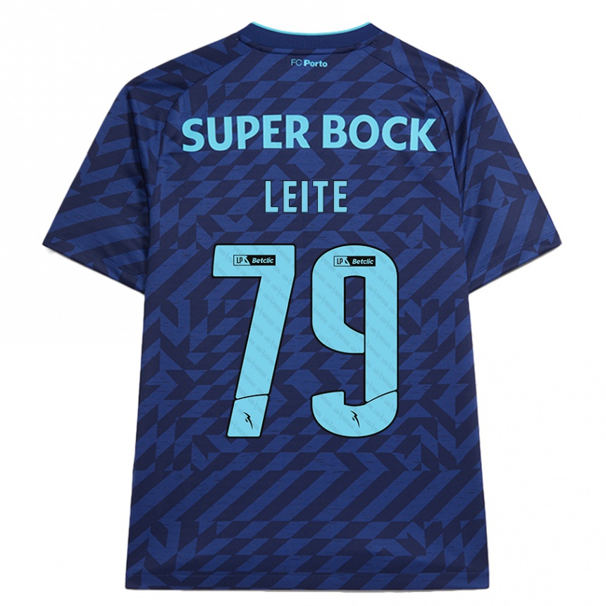 Hombre Fútbol Camiseta Afonso Leite #79 Azul Marino Equipación Tercera 2024/25