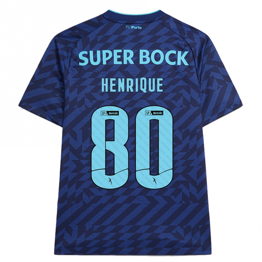 Hombre Fútbol Camiseta Kaio Henrique #80 Azul Marino Equipación Tercera 2024/25