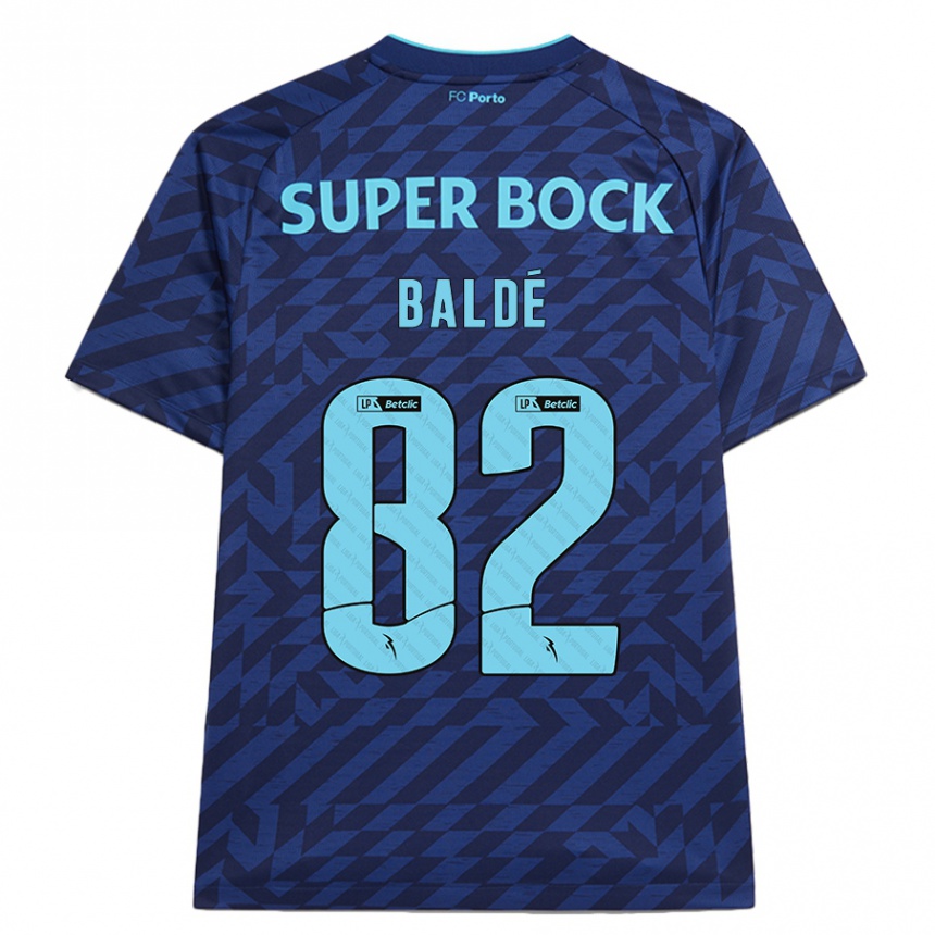 Hombre Fútbol Camiseta Alfa Baldé #82 Azul Marino Equipación Tercera 2024/25