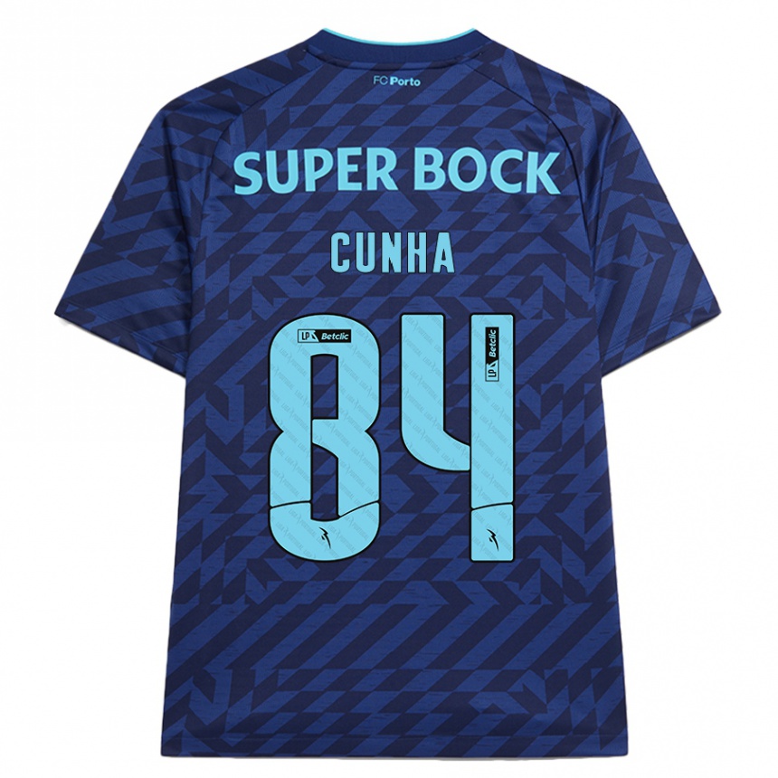 Hombre Fútbol Camiseta Martim Cunha #84 Azul Marino Equipación Tercera 2024/25